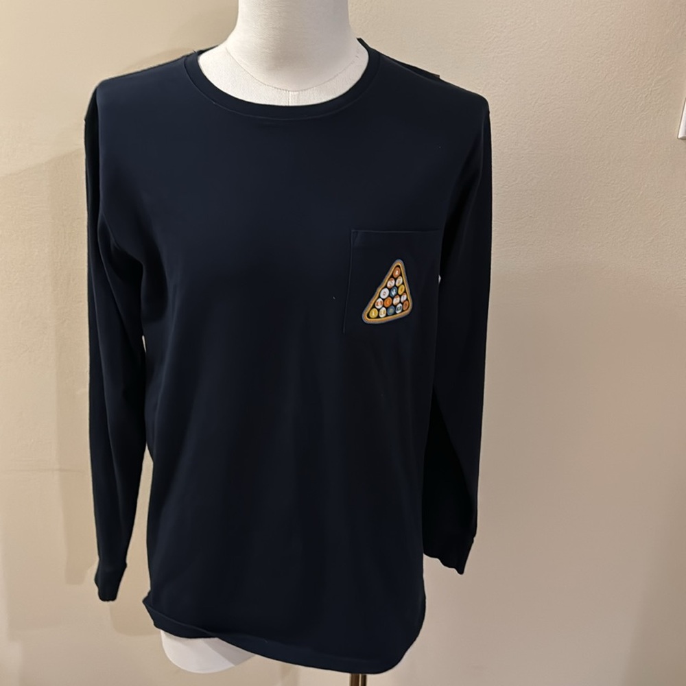 Rowdy Gentleman Navy Blue Medium Long Sleeve Tee Shirt